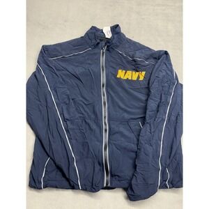US Navy PT Track Jacket SND Manufacturing Blue Reflective XS Short